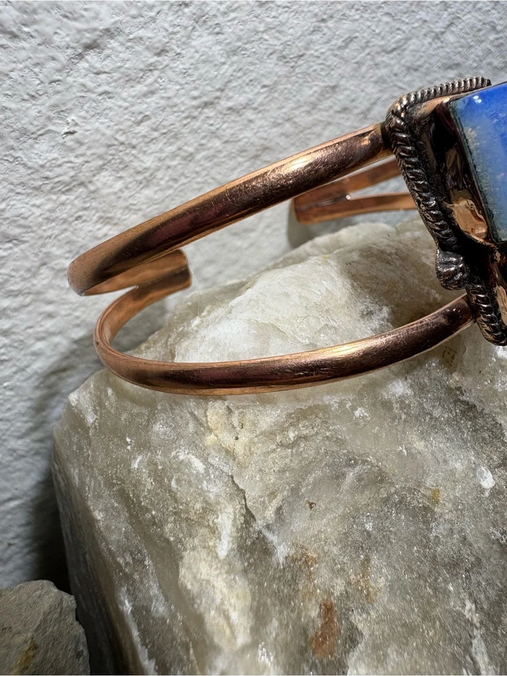 Doublet Opal Lightning  Copper Cuff